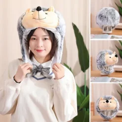 Pindsvine Hovedbeklædning Sødt 3D Look Justerbar Behagelig Hovedbeklædning Udklædning Selfie Rekvisitter Tegneserie Hovedbeklædning Cosplay Kostume Tilbehør Fødselsdag Grey | Fyndiq