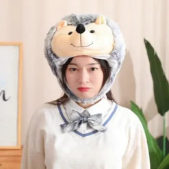 Pindsvine Hovedbeklædning Sødt 3D Look Justerbar Behagelig Hovedbeklædning Udklædning Selfie Rekvisitter Tegneserie Hovedbeklædning Cosplay Kostume Tilbehør Fødselsdag Grey | Fyndiq