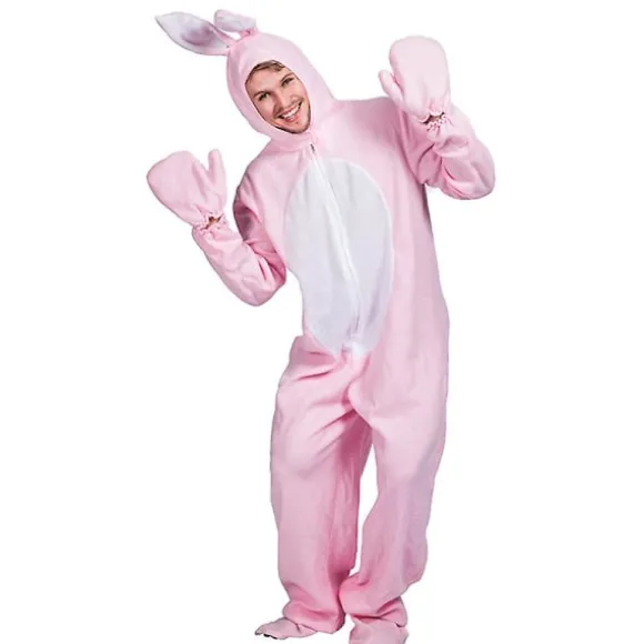 Pink Bunny Kostume Voksen Dyre Pyjamas Påske Halloween Fest Kostumer