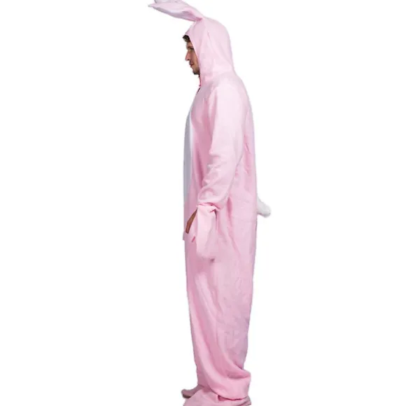 Pink Bunny Kostume Voksen Dyre Pyjamas Påske Halloween Fest Kostumer