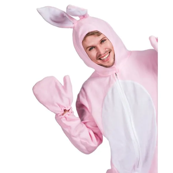 Pink Bunny Kostume Voksen Dyre Pyjamas Påske Halloween Fest Kostumer