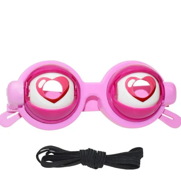(Pink) Crazy Eyes - Sjove briller, kreative festbriller, kreative børnebriller