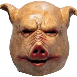 Pink Gummi Latex Horror Grise Maske, Pakke med 1 - Realistisk Kostume Tilbehør til Halloween, Cosplay Events & Mere