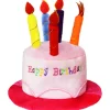 Pink Pludset Happy Birthday Kage Hat - Unisex Voksen Størrelse Fancy Dres