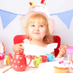 Pink Pludset Happy Birthday Kage Hat - Unisex Voksen Størrelse Fancy Dres