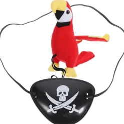 Piratfugl Rekvisit Papegøje til Piratrolle Voksen Pirattilbehør Sceneoptrædener Plys Materiale 1 Sæt