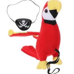 Piratfugl Rekvisit Papegøje til Piratrolle Voksen Pirattilbehør Sceneoptrædener Plys Materiale 1 Sæt