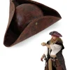 Pirathat til voksne, Halloween-hatte til voksne i kolonialstil, Tricorn-hat, velegnet til Cherry