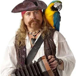 Pirathat til voksne Halloween-hatte til voksne Tricorn-hat i kolonialstil, egnet