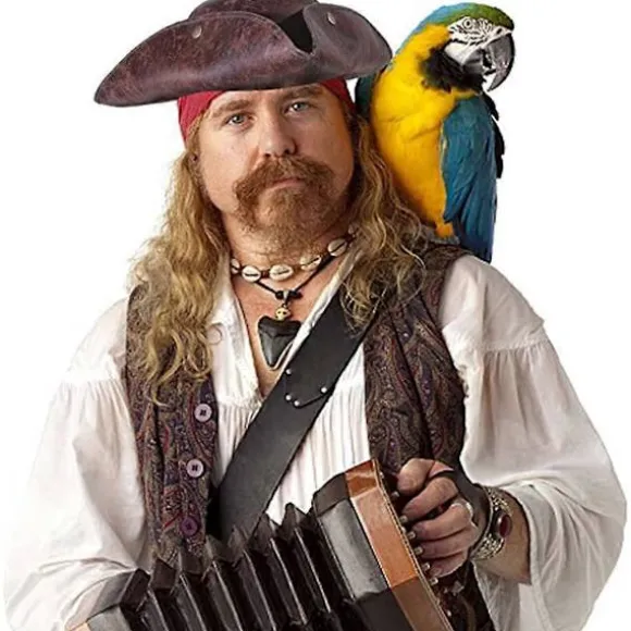 Pirathat til voksne Halloween-hatte til voksne Tricorn-hat i kolonialstil, egnet