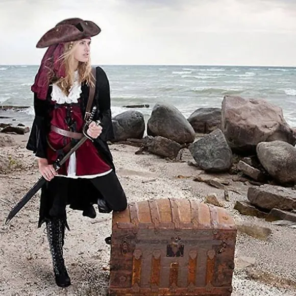 Pirathat til voksne Halloween-hatte til voksne Tricorn-hat i kolonialstil, egnet