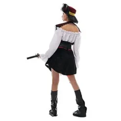 Piratkostume til kvinder Halloween Deluxe Sexet Buksedragt Fancy Kjole til Halloween Kostume Voksen (L)