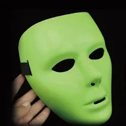 Plastik Fuld Ansigt Jabbawockeez Danse Crew Kostume Maske Fest Halloween Rekvisitter Ny (FMY) 15x18cm Luminous