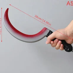 Plastik Halloween Hetes Statue Sickle Horror Cosplay Arm Prop A5