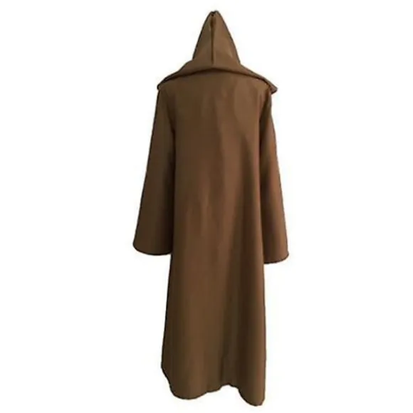 Plus Size Star Wars Jedi-kostumer - Anakin Replica for mænd og kvinder | Cosplay Party Outfit | Tøj med filmtema Brown Cloak Only 38