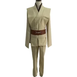 Plus Size Star Wars Jedi-kostumer - Anakin Replica for mænd og kvinder | Cosplay Party Outfit | Tøj med filmtema Brown Cloak Only 38