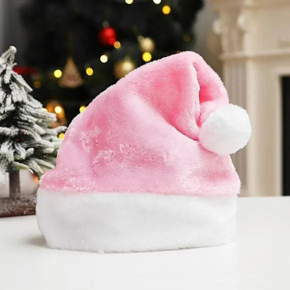 Plush Julehat Blød Behagelig Vibrerende Hat Festival Dekoration M