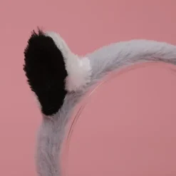 Plush Lemur Ørehovedbånd Lolita Hovedbånd Lang Hale Pels Hårbånd
