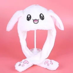 Plys Kanin Øre Hat Kan Bevæge Sig Interessant Sød Plys Bunny Hat Gaver Til Piger Lumius Little Yellow Duck