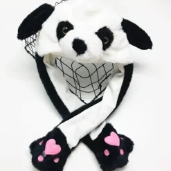 Plys og varm kaninhat med LED-lys, hoppende hue Headless Bear Hat