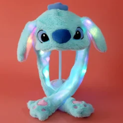 Plys og varm kaninhat med LED-lys, hoppende hat Lysende Enhjørning (Hvid) Luminous Unicorn (White)