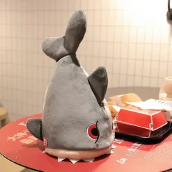 Plys Sjov Kostume Hat Elektrisk Svingende Bevægelig Stegt Kalkun Haj Julehat til Rolleleg Udklædningsfest Electric Shark Hat