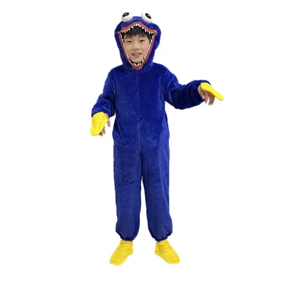 Poppy Playtime Huggy Wuggy Cosplay Kostume Børn Halloween Kostume Størrelse Medium størrelse M B