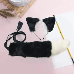 (Pow yeah!) Voksen Børn Simulering Plys Ulveører Pandebånd Bandana Med Lang Hale Sæt Anime Cosplay Kostume Rekvisitter Halloween Maskerade - Perfekt | Fyndiq