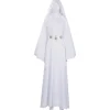 Princess Leia kostume, hvid lang nederdel voksen performance kostume M