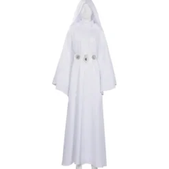 Princess Leia kostume, hvid lang nederdel voksen performance kostume M