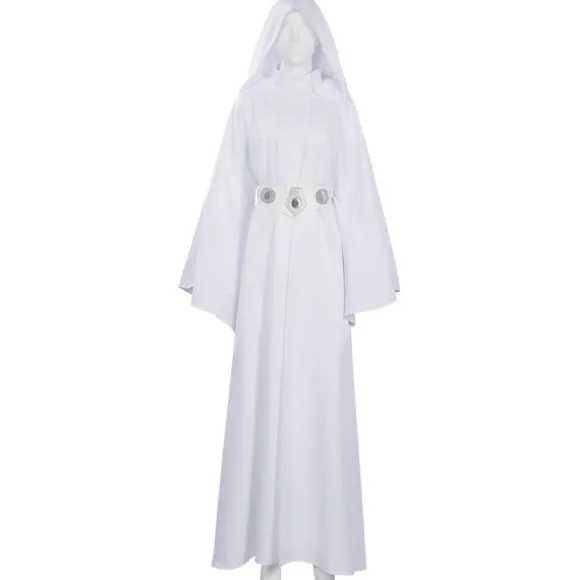 Princess Leia kostume, hvid lang nederdel voksen performance kostume M