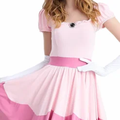 Princess Peach kostume til kvinder Halloween Cosplay kjole Y S