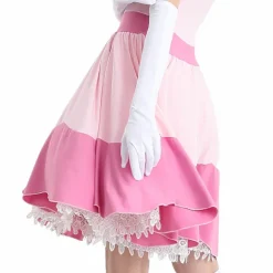 Princess Peach kostume til kvinder Halloween Cosplay kjole Y S