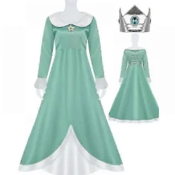 Prinsesse Peach Kostume, Peach Daisy Rosalina Udklædning til Piger Cosplay Outfit med Tilbehør 120