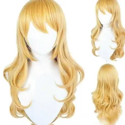 Prinsesse Peach Paryk 2026 Halloween Cosplay til Børn Piger Fødselsdagsfest Fancy[HK]
