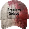 Problem Løst Halloween Hat Horror Sjov Halloween Unisex Hat Blodig Kasket GGZG Hat