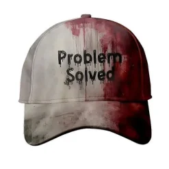 Problem Løst Halloween Hat Horror Sjov Halloween Unisex Hat Blodig Kasket GGZG Hat