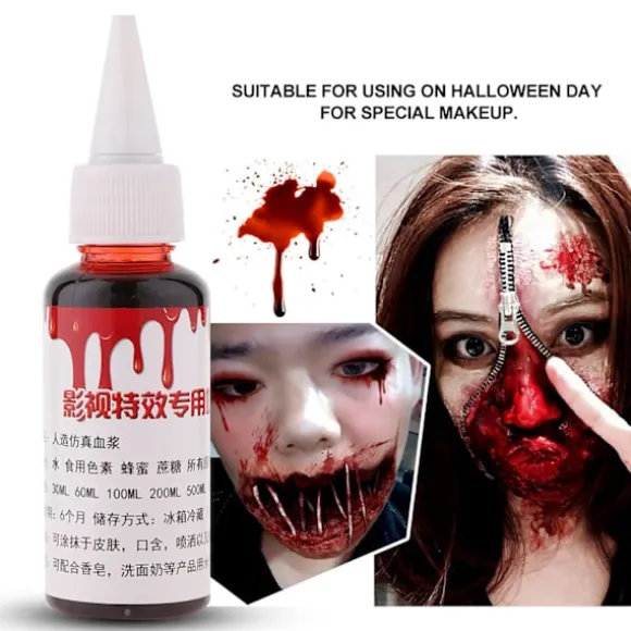 Professionel 30 ml Fake Blod Halloween Zombie Sår Ar Makeup