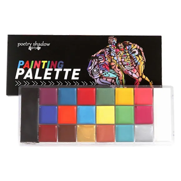 Professionelt ansigts- og kropsmalingssæt 20 farver oliebaseret palet makeup cosplay ansigtsmaling giftfri ansigtsmaling til alle hudtyper til julehallen | Fyndiq
