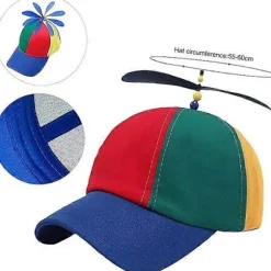Propellerkasket, Propellerhat, Propellerbaseballkasket, Justerbar helikopterkasket, Propellerkasket