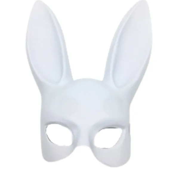 Påskefest-outfit - Voksen maskeradekaninmaske med ører - Festcosplay, udklædning, påskekostumetilbehør
