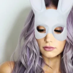 Påskefest-outfit - Voksen maskeradekaninmaske med ører - Festcosplay, udklædning, påskekostumetilbehør