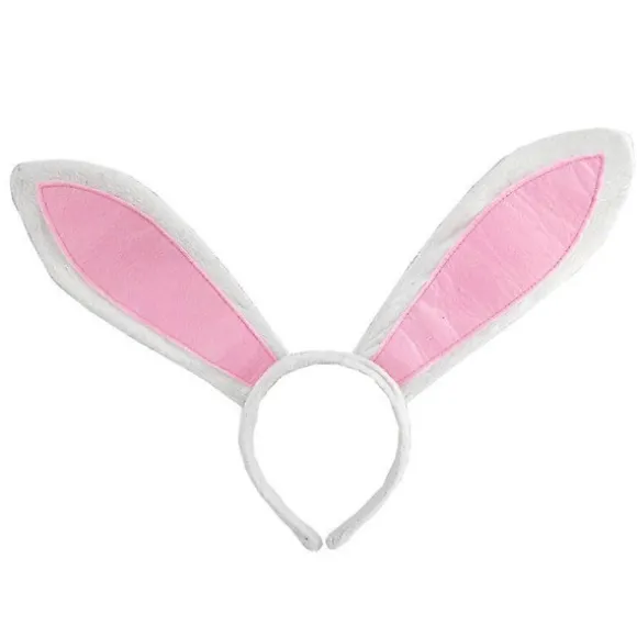 Påskehareører Hårbøjle, Zootopia Judy Hopps Cosplay Tilbehør, Kaninkostume Festrekvisit til Børn og Voksne WHITE