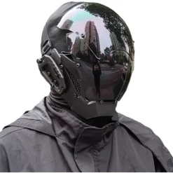 Punk Maske Cosplay til Mænd, Cosplay Halloween Maske Passer til Fest Musik Festival Tilbehør