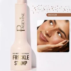 5-punkts naturlig fregnestempelpen, hurtigtørrende vandtæt fregne makeup pen til kvinder MEDIUM