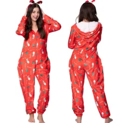 PYJAMAS ONESIE Kigurumi Jumpsuit Kostume JULETRÆ [ONESIE3]_MGF