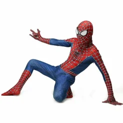 Raimi Spider Man Børn Voksne Jumpsuit Cosplay Kostume Kostume Festgave Børn XL (140-150) -1 Aldult S (150-160)