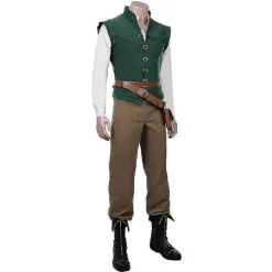 Rapunzel Flynn Rider Voksenkostumer til Halloween Cosplay #N/A S