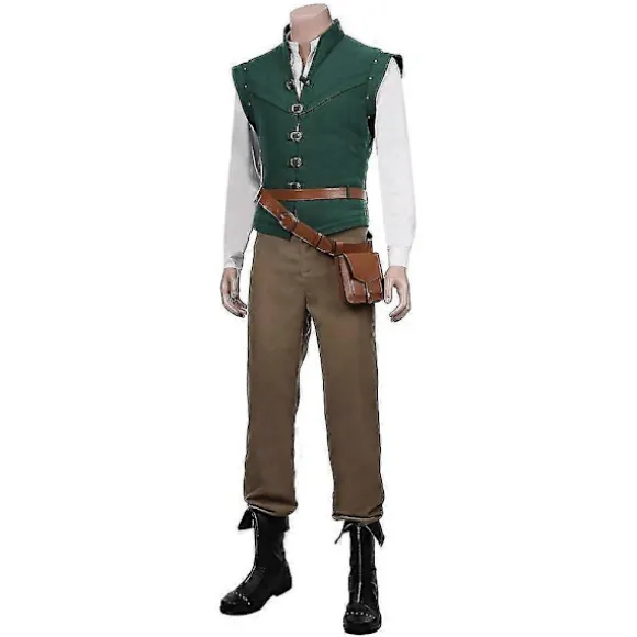 Rapunzel Flynn Rider Voksen Kostumer til Halloween Cosplay XL-FF- XL