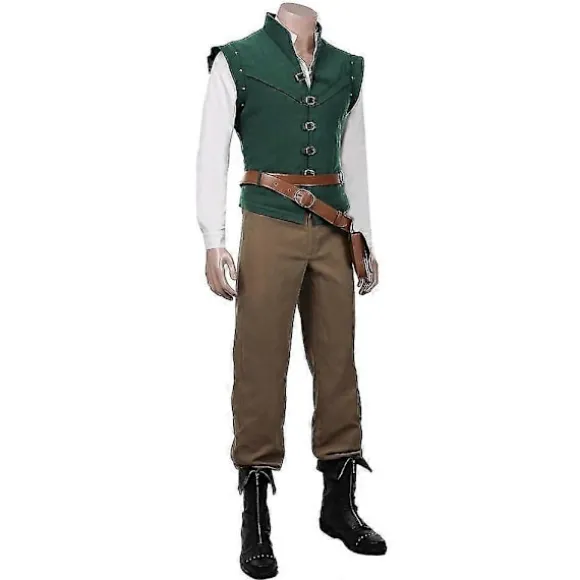 Rapunzel Flynn Rider Voksen Kostumer til Halloween Cosplay XL-FF- XL